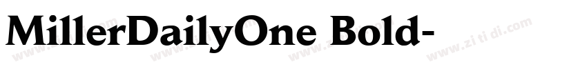 MillerDailyOne Bold字体转换